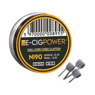 Fils résistifs Ni90 Dual Core Fused Clapton - E-Cig Power
