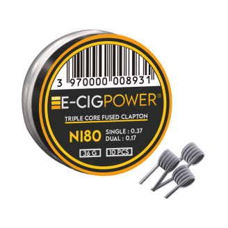 Fils résistifs Ni80 Triple Core Fused Clapton (x10) - E-Cig Power