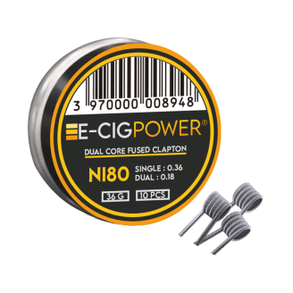 Fils résistifs Ni80 Dual Core Fused Clapton (x10) - E-Cig Power