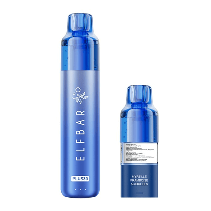 Puff Plus30 Myrtille Framboise Acidulées - Elfbar