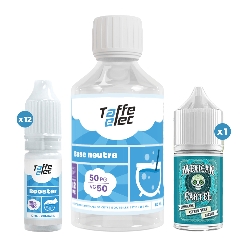 Pack DIY Limonade Citron Vert Cactus : e-liquide fruité, prêt à mélanger