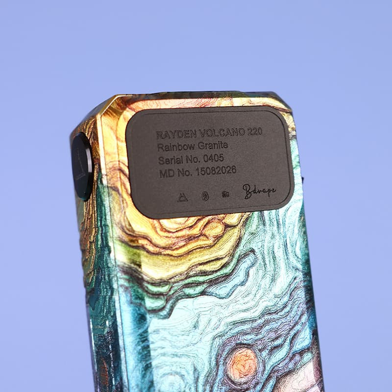 Box Rayden 220 Volcano Rainbow Granite Rare Edition - BD Vape